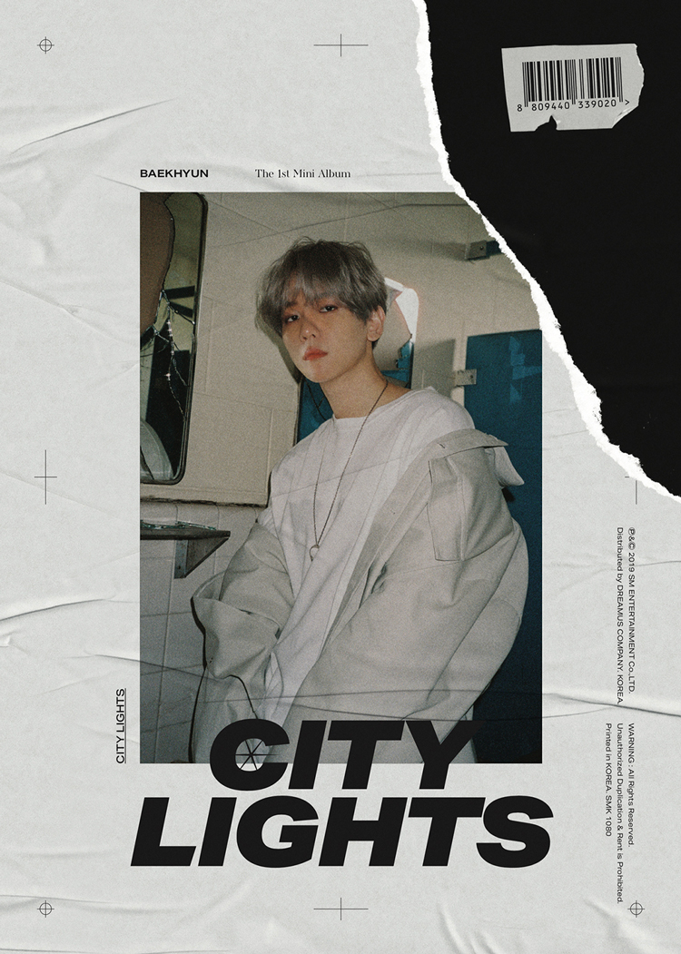 Sampul album Baekhyun,'City Lights'. Albun rilis pada 10 Juli 2019